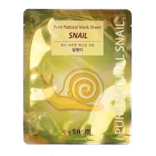 Маска тканевая с муцином улитки Pure Natural Mask Sheet [Snail] 20 мл - The Saem
