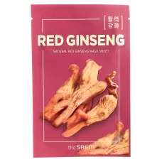 Маска на тканевой основе для лица с экстрактом женьшеня Natural Red Ginseng Mask Sheet 21 мл The Saem