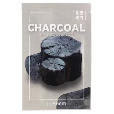 Маска на тканевой основе для лица с древесным углем Natural Charcoal Mask Sheet 21 мл The Saem