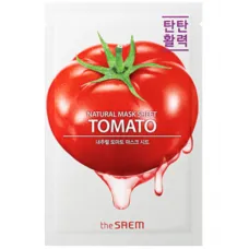 Маска на тканевой основе для лица с экстрактом томата Natural Tomato Mask Sheet 21 мл - The Saem