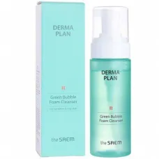 Пузырьковая пенка для проблемной кожи Derma Plan Green Bubble Foam Cleanser 150 мл - The Saem