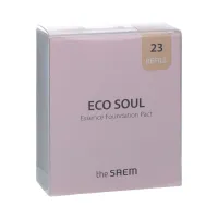 Пудра компактная тональная Eco Soul Essence Foundation Pact 23 Natural Beige 12 гр (Refill) The Saem