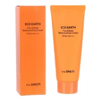 Крем солнцезащитный для лица и тела водостойкий Eco Earth Face&Body Waterproof Sun Cream SPF 50+ PA++++ 100 мл The Saem