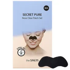 Набор патчей для очищения кожи носа от черных точек 6 шт Secret Pure Nose Clear Patch Set - The Saem