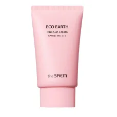 Крем солнцезащитный для лица для чувствительной кожи (NFS) Eco Earth Pink Sun Cream SPF50+ PA++++ 50 мл - The Saem