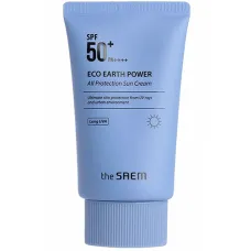Солнцезащитный крем для чувствительной кожи Eco Earth All Protection Sun Cream SPF50+ PA++++ 50 мл - The Saem