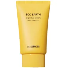 Легкий солнцезащитный крем Eco Earth Light Sun Cream SPF50+ PA++++ 50 гр - The Saem