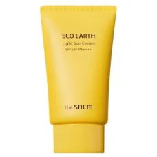 Крем для лица солнцезащитный Eco Earth Light Sun Cream SPF 50+ PA++++ 50 гр - The Saem