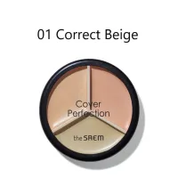Консилер для лица Cover Perfection Triple Pot Concealer 01 Correct Beige 4.5 гр The Saem