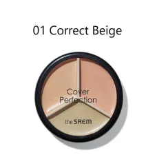 Консилер для лица Cover Perfection Triple Pot Concealer 01 Correct Beige 4.5 гр - The Saem