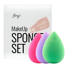 Набор спонжей для макияжа глаз LIGHT GREEN, HOT PINK, PURPLE (3*3см) - Singi