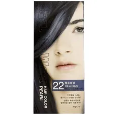 Краска для волос на фруктовой основе Fruits Wax Pearl Hair Color #22 Blue Black - Welcos
