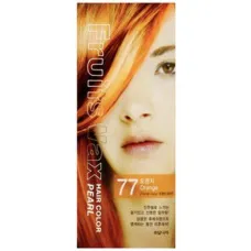 Краска для волос на фруктовой основе Fruits Wax Pearl Hair Color #77 Orange - Welcos