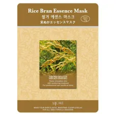 Маска тканевая для лица Рисовые отруби Rice Bran Essence Mask 23 гр - Mijin