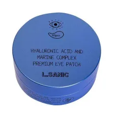 Патчи гидрогелевые для глаз с гиалуроновой кислотой и экстрактом водорослей Hyaluronic Acid And Marine Complex Premium Eye Patch - LSanic