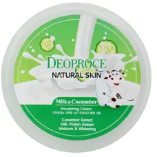 Питательный крем для лица и тела с молочными протеинами и огурцом Natural Skin Nourishing Cream Milk & Cucumber 100 гр - Deoproce