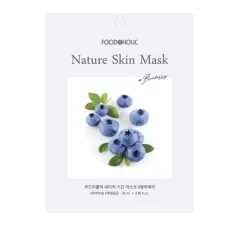 Тканевая маска с экстрактом голубики Blueberry Nature Skin Mask 23 мл - FoodaHolic