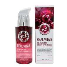 Сыворотка с витаминным комплексом для сияния кожи Real Vita 8 Complex Pro Bright Up Ampoule 30 мл - Enough