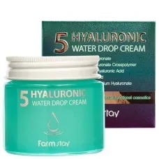 Крем суперувлажняющий для лица с гиалуроновым комплексом Hyaluronic 5 Water Drop Cream 80 мл - FarmStay