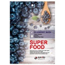 Маска на тканевой основе с экстрактом черники Super Food Blueberry Mask 23 мл - Eyenlip