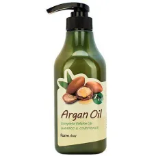 Шампунь-кондиционер с аргановым маслом Argan Oil Complete Volume Up Shampoo & Conditioner 530 мл - FarmStay