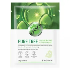 Маска на тканевой основе успокаивающая с экстрактом чайного дерева Pure Tree Balancing Pro Calming mask 25 гр - Enough