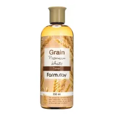 Тонер для лица с экстрактом ростков пшеницы Grain Premium White Toner, 350 мл - FarmStay