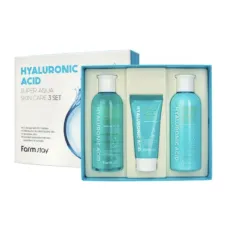 Увлажняющий набор средств с гиалуроновой кислотой Hyaluronic Acid Super Aqua Skin Care 3Set 450 мл - FarmStay
