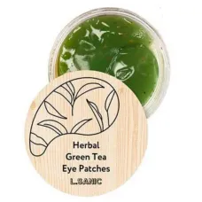 Патчи гидрогелевые с экстрактом зеленого чая Herbal Green Tea Hydrogel Eye Patches, 60 шт - LSanic