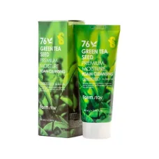Пенка для умывания green tea seed premium moisture foam cleansing 100 мл - FarmStay