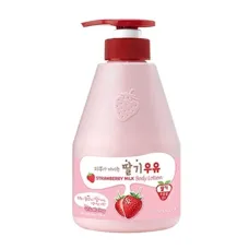 Лосьон для тела с ароматом клубничного молока Kwailnara Strawberry Milk Body Lotion 560 гр - Welcos