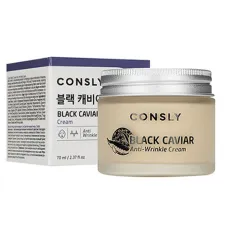 Крем для лица против морщин с экстрактом черной икры Black Caviar Anti-Wrinkle Cream 70 мл - Consly