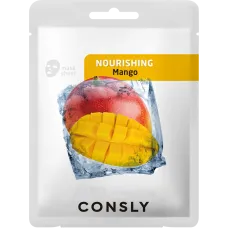 Маска для лица тканевая питательная с экстрактом манго Mango Nourishing Mask Pack 20 мл - Consly