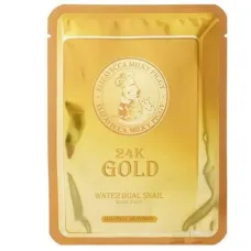 Маска для лица антивозрастная с 24К золота на тканевой основе 24k gold water dual snail mask pack - Elizavecca