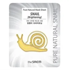 Маска на тканевой основе Pure Natural Mask Sheet (Snail) - The Saem