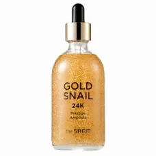 Сыворотка для лица с золотом и муцином улитки Gold Snail 24K Prestige Ampoule 100 мл - The Saem