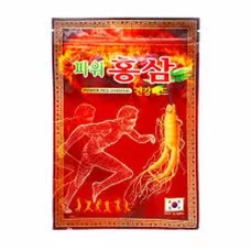 Пластырь с красным женьшенем POWER RED GINSENG PAD набор 20 шт