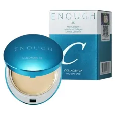 Пудра для лица + запасной блок (R)ENOUGH Collagen 3X Moisture Two-way Cake SPF28 PA++ #21N [13g+13g]