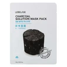Маска тканевая LEBELAGE CHARCOAL SOLUTION MASK 23 гр