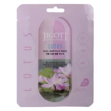 Маска на тканевой основе JIGOTT LOTUS REAL AMPOULE MASK 27 мл