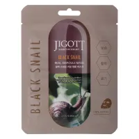 Маска на тканевой основе JIGOTT BLACK SNAIL REAL AMPOULE MASK 27 мл
