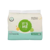 Прокладки женские гигиенические с крылышками, 5 капель Its Me Slim organic cotton pads large 10p
