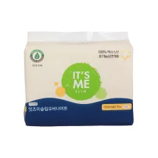Прокладки женские гигиенические с крылышками ночные, 5 капель Its Me Slim Organic Cotton Pads Overnight 8p