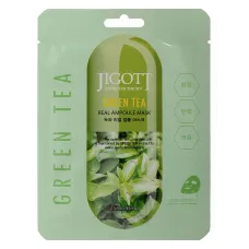 Маска на тканевой основе JIGOTT GREEN TEA REAL AMPOULE MASK