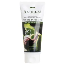 Пенка для лица с экстрактом улиточного муцина JIGOTT NATURAL BLACK SNAIL FOAM CLEANSING, 180 мл
