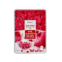 Маска тканевая на основе гиалуроновой кислоты с экстрактом граната и лепестков роз DEOPROCE COLOR SYNERGY EFFECT SHEET MASK RED 20 гр