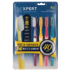 Набор щеток зубных Xpert Max Plus Antibacterial Double Microfiber Toothbrush (4ea)