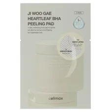 Пэды для лица тонизирующие с экстрактом хауттюйнии CELIMAX JI WOO GAE HEARTLEAF BHA PEELING PAD 2 PADS