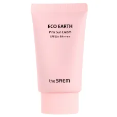 Крем солнцезащитный для лица для чувствительной кожи (NFS) Eco Earth Pink Sun Cream SPF50+ PA++++ 50 мл