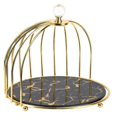 Блюдо сервировочное Черный мрамор 26,5*26,5*21 см